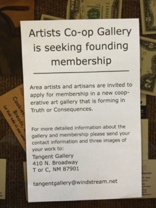 Artists Co-Op flyer