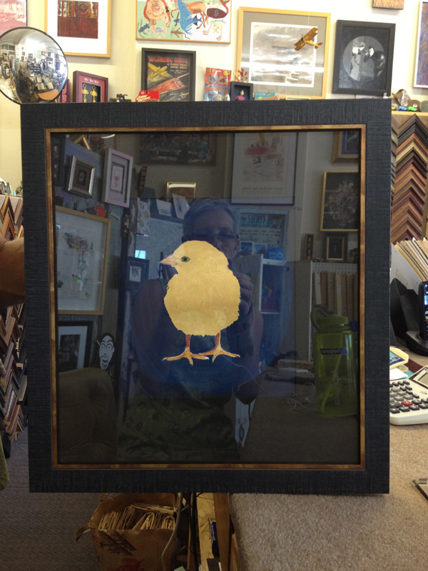 gold leaf chick by Jinni Mitchell