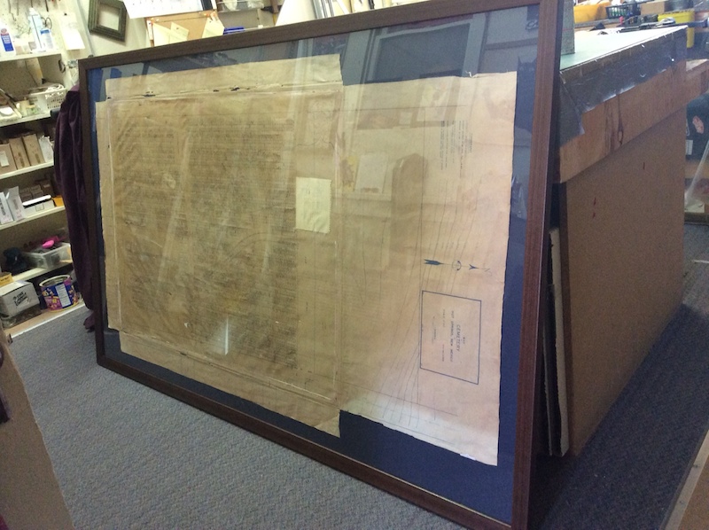 framed map of Hot Springs Cemetery