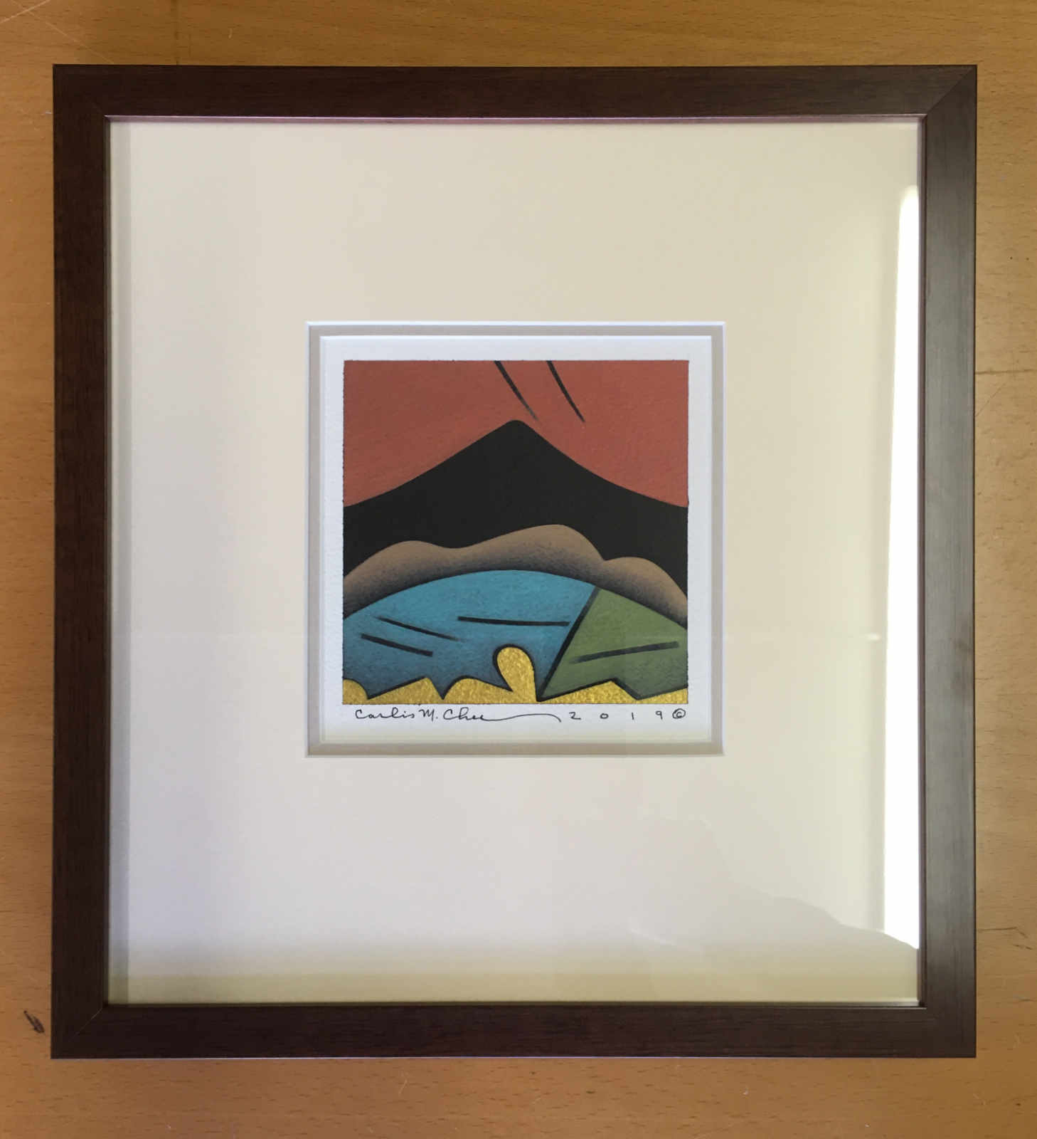 Carlis Chee painting, framed by Hot Springs Frame & Art Supply
